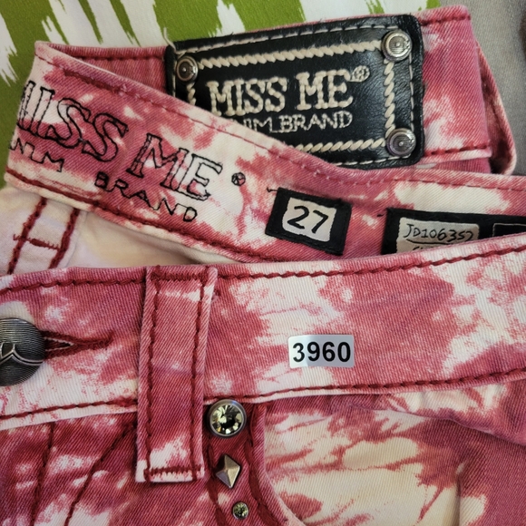 Miss Me Pink Tie-Dye Skinny Jeans - Picture 6 of 7